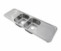 Double Bowl Kitchen Sink with Double Drainer