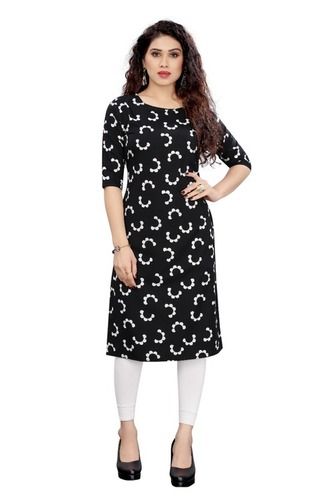 Multi Color Ladies Trending Straight Printed Kurtis