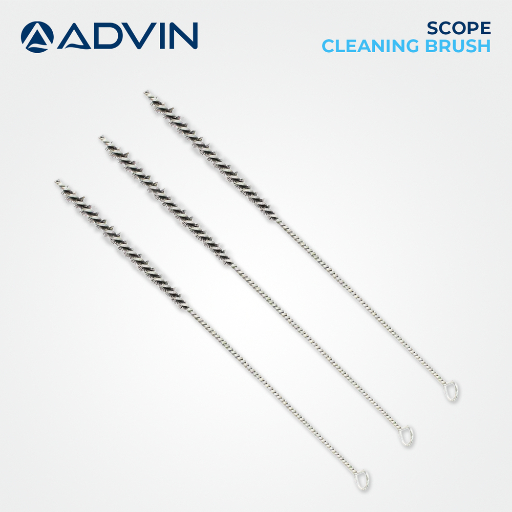 Scope Cleaning Brush - Stainless Steel Wire, Flexible Design for Tight Spots | Advanced Cleaning, Portable, Manual Operation