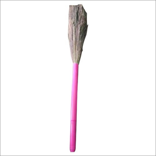 Pink Plastic Handle Grass Broom