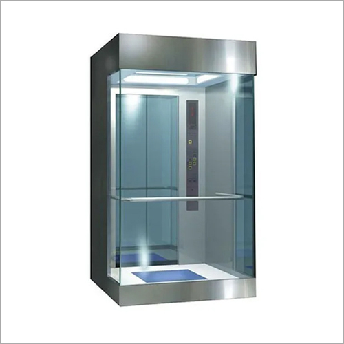 MRL Passenger Lift - Glass & Metal Structure | Energy Efficient Design for Low- to Mid-Rise Buildings Up to 250 Feet