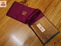 kanjivaram pure soft silk saree with tissue border