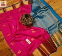 Kanjivaram Pure Silk Saree With Peacock Butta