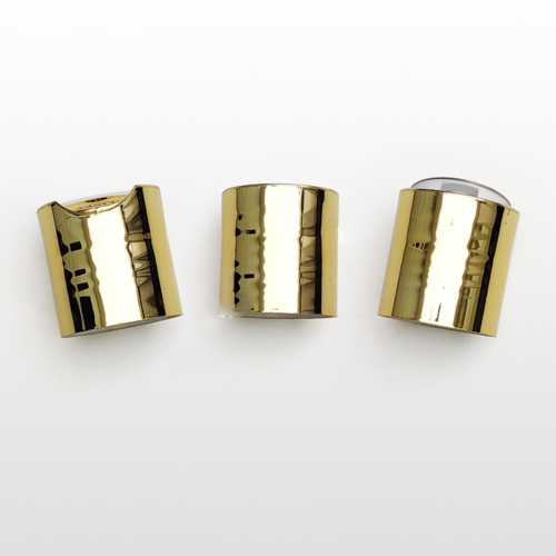 Press Top Cap Metallizing 24MM - Plastic, 24mm Diameter, Gold Metallizing Color, Available in Multiple Colors | Versatile Usage for Bottles