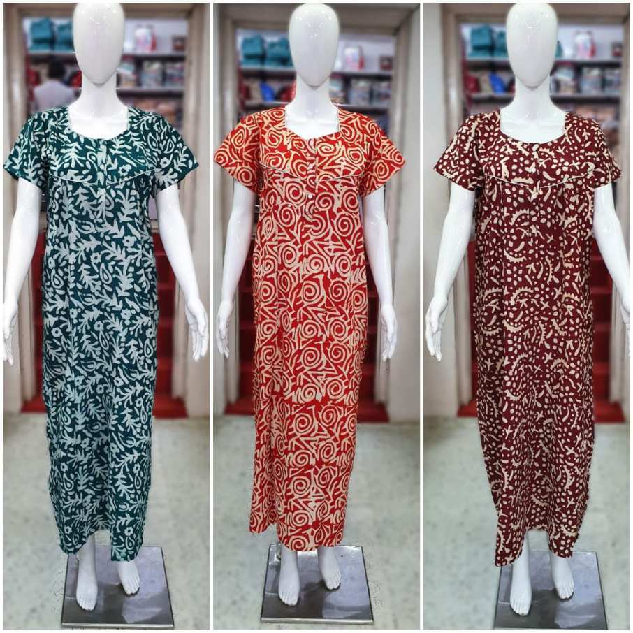 Vassu Batik Cotton Night Gown Nighty Collection