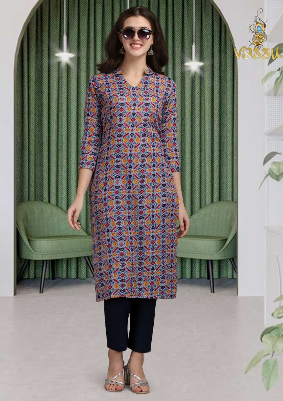 Emily Designer Rayon Women Kurti Catalogue Set
