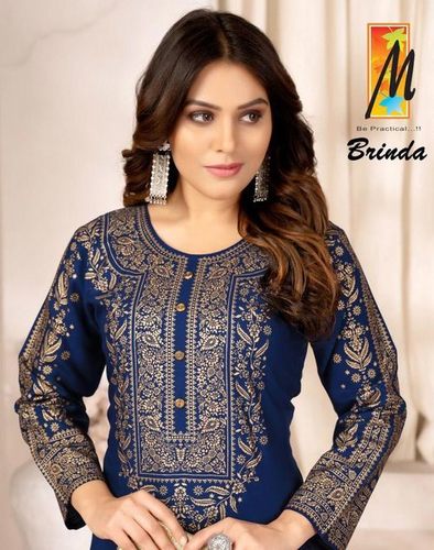 Brinda Heavy Rayon Ladies Kurti Catalogue Set