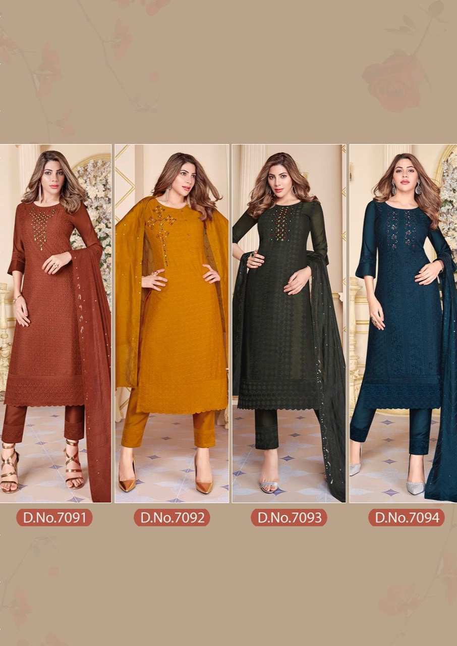 Brinda Heavy Rayon Ladies Kurti Catalogue Set