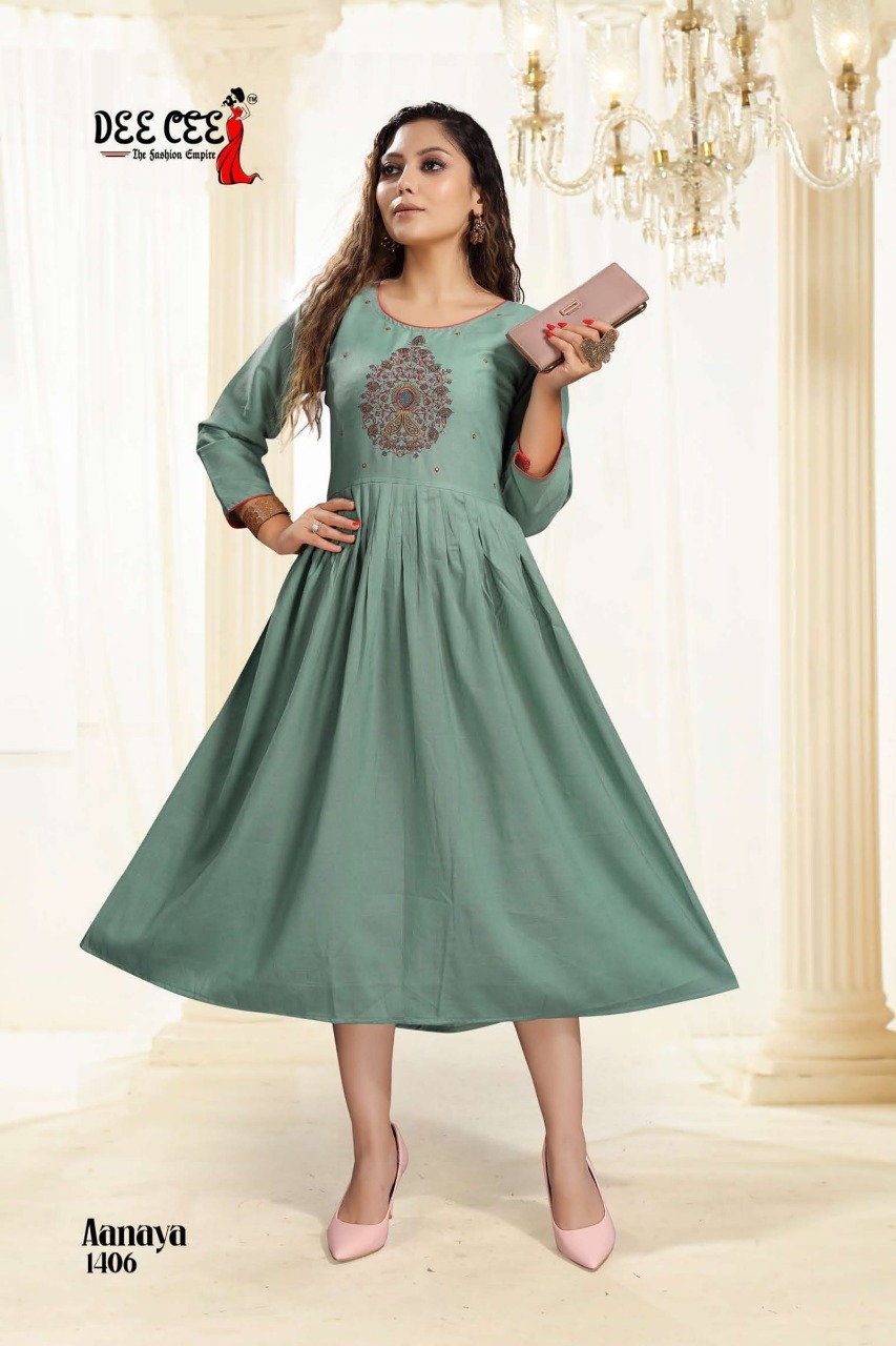 Aanaya Rayon Two Tone Kurti Catalogue Set