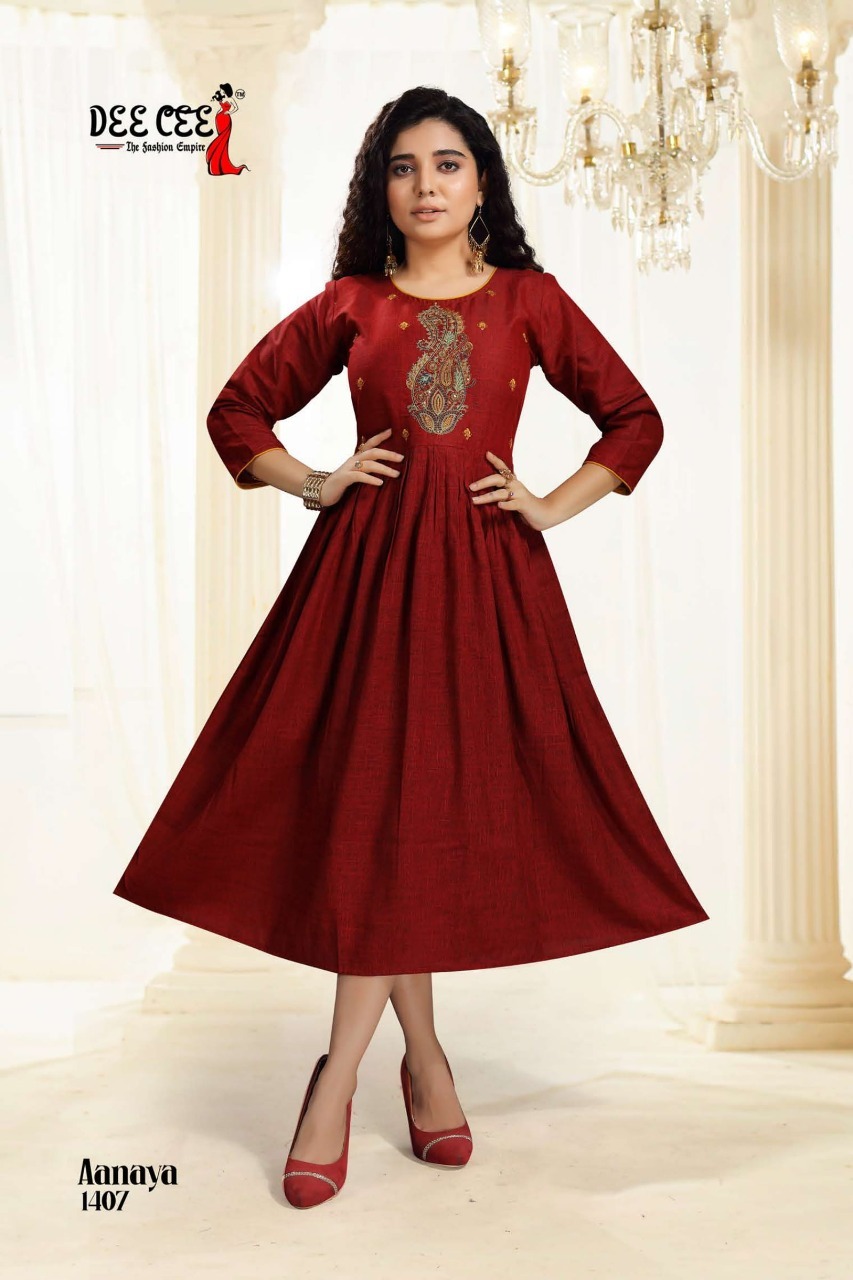 Aanaya Rayon Two Tone Kurti Catalogue Set