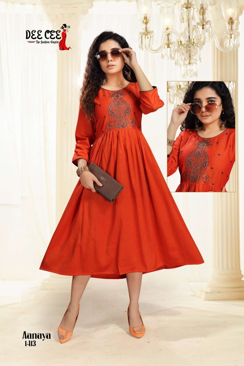 Aanaya Rayon Two Tone Kurti Catalogue Set