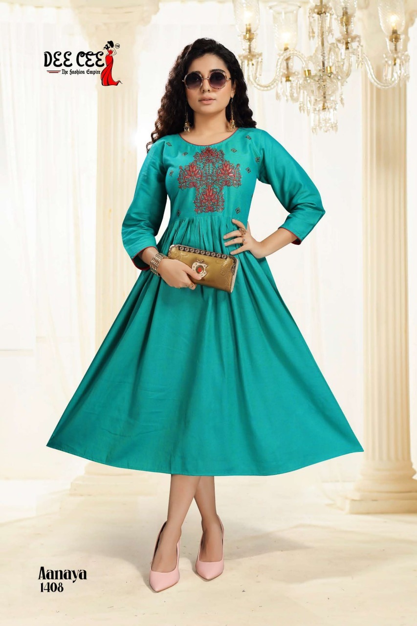 Aanaya Rayon Two Tone Kurti Catalogue Set