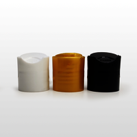 Cosmetic Press Top Cap Metallizing 24mm - Plastic, 24mm Diameter, Silver & Gold Metallizing, Available In Yellow, White, Black, Red