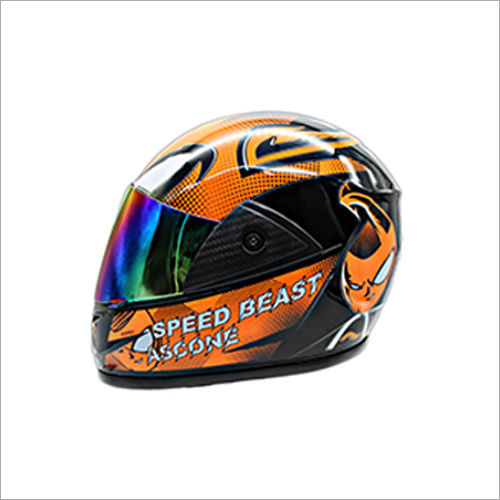 Speed Beast Full Face Orange Helmet