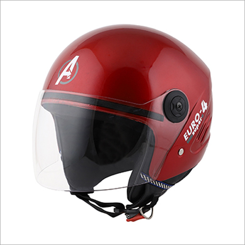 Open Face Red Helmet