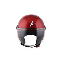 Open Face Red Helmet