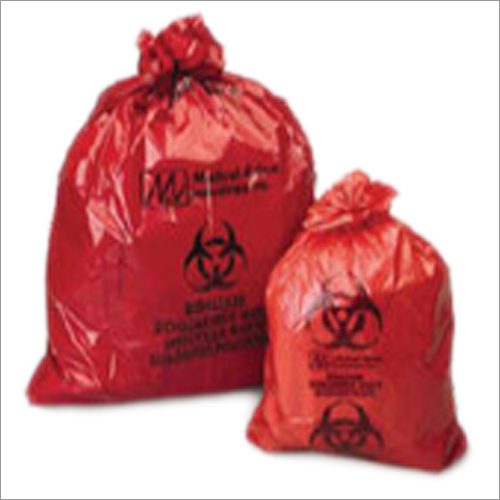 Red Compostable Bio Medical Waste Bag Hardness: Soft