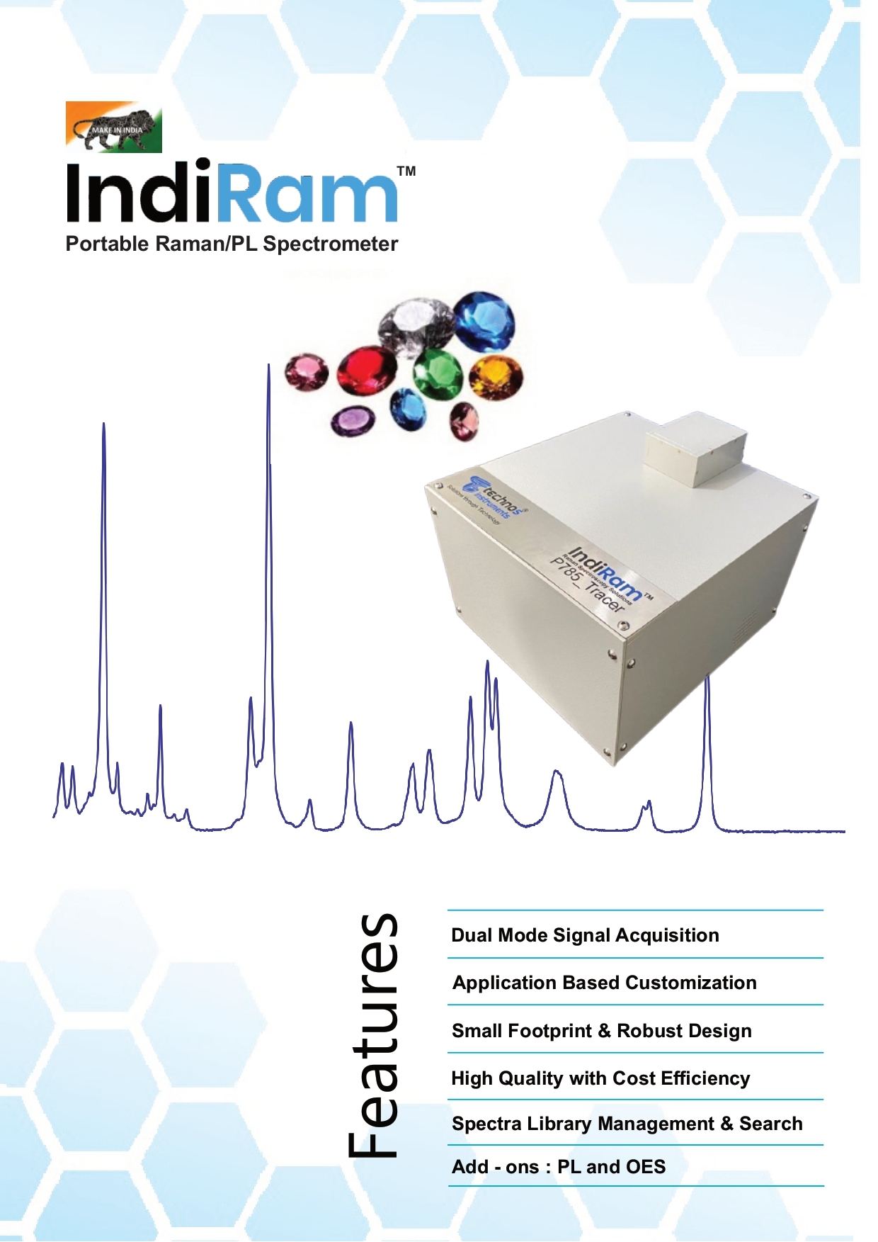 IndiRam Raman Spectrometer For Gem Application