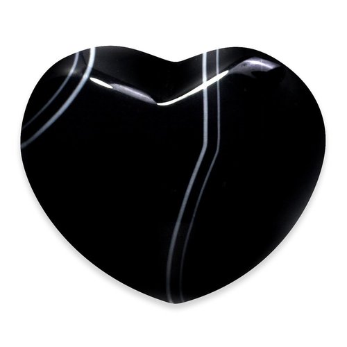 Black Agate Heart