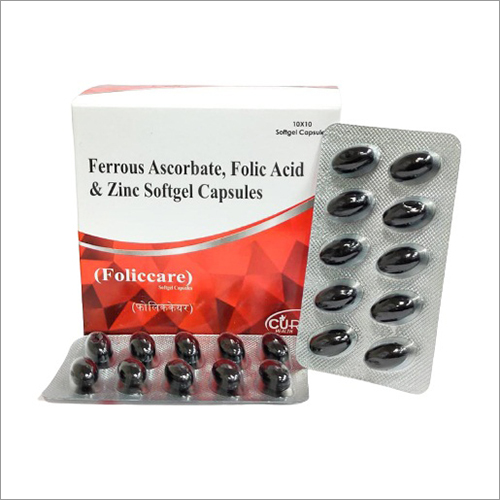 Foliccare Ferrous Ascorbate Folic Acid and Zinc Softgel Capsule