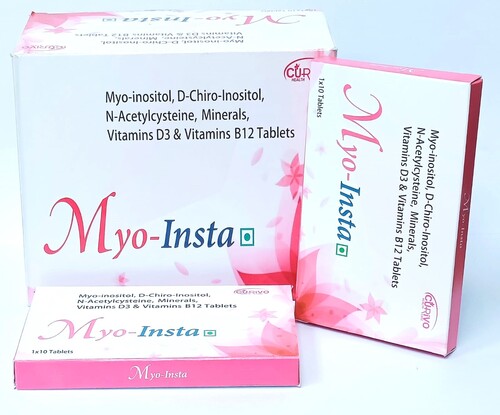 Myo-inositol D-Chiro-Inositol N-Acetylcysteine Vitamins D3 and Vitamins B12 Tablets