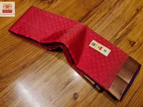 Kanjivaram Pure Silk Saree With Pink Blue