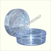 Clear, Round Plastic Container Box - Material: Crystal