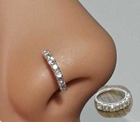 Real Diamond Round Nose Ring