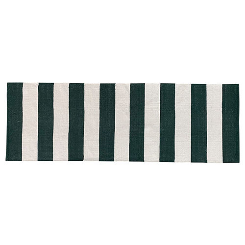 Black Stripes Cotton Yoga Mat