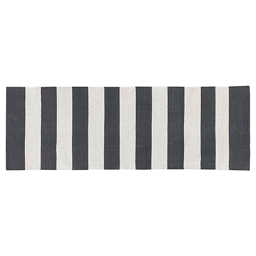 White and Grey Stripes Cotton Yoga Mat