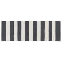 White and Grey Stripes Cotton Yoga Mat
