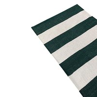 Black Stripes Cotton Yoga Mat