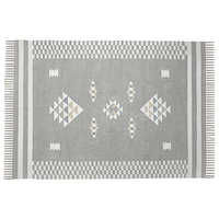 Handwoven Shuttle Cut Diamonds Carpet