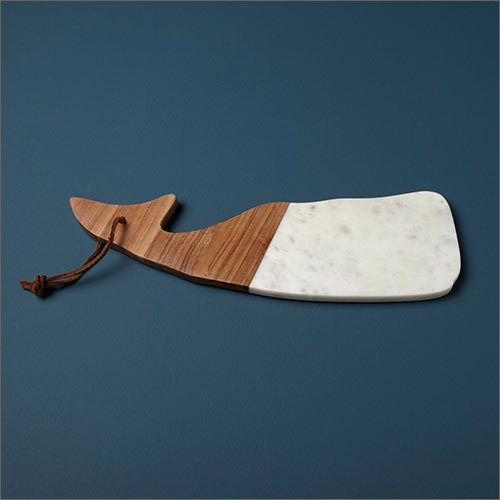 Wooden And Marble Cheese Board