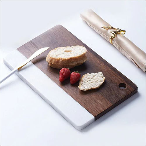 Wooden And Marble Chopping Board