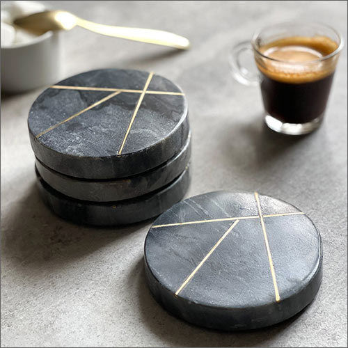 Tea Marble Coaster Size: Standard