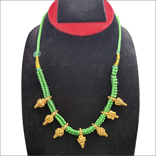 Gold Green Dori Necklace