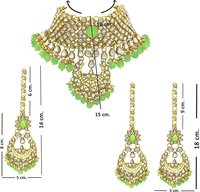 Jewellery Sets of women gold plated kundan wedding bridal necklace jewellery set