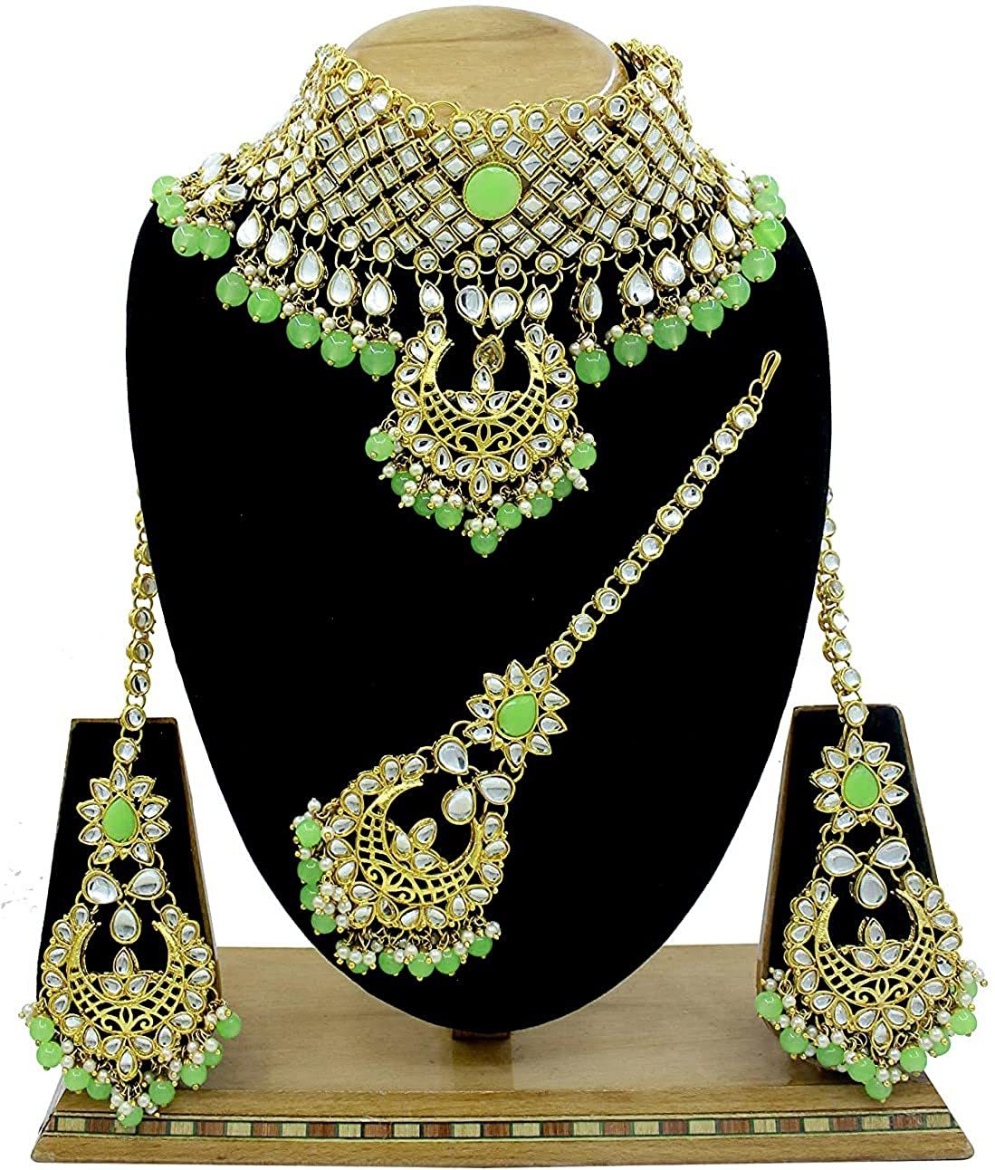 Jewellery Sets of women gold plated kundan wedding bridal necklace jewellery set