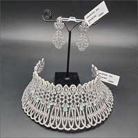 Silver Choker Necklace Set