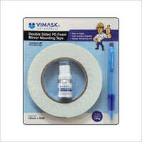 Double Sided Mounting Tape - 18mm X 5m, White Color, 2mm Thickness, Strong Adhesive For Lightweight Objects