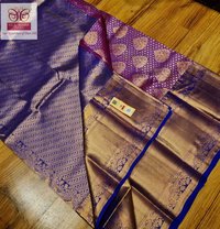 pure kanjivaram silk bridal with tissuse border