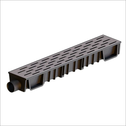 Nylon Channel Drain With SS Grating Line