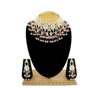 Wedding Collection Kundan Pearl Choker Necklace Jewellery Set