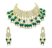 New Design Kundan Pearl Choker Necklace Set