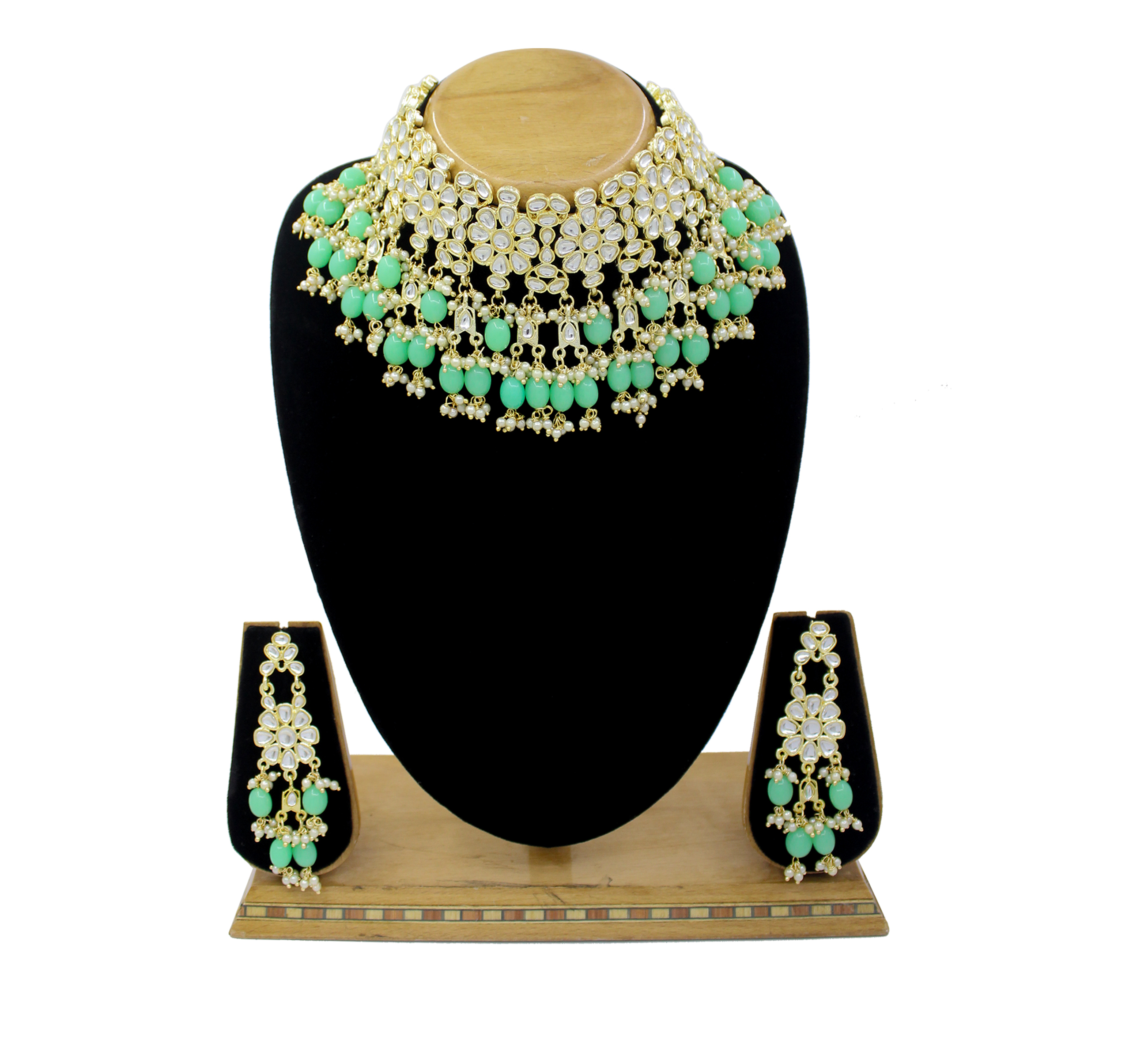 New Design Kundan Pearl Choker Necklace Set For Women/Girls