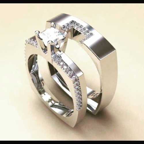 Natural Diamond Stylish Couple Ring