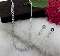 Party Wear Collection American Diamond Necklace Set