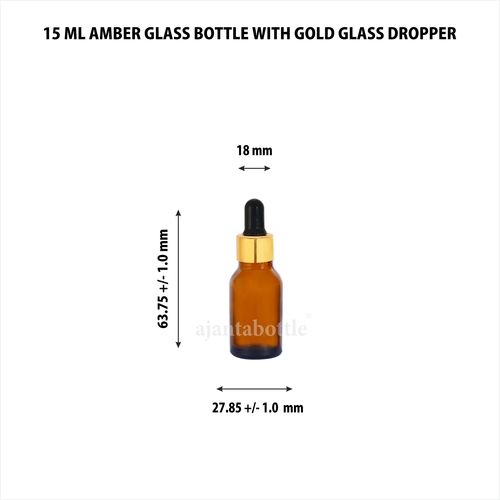 15 ML AMBER DROPPER BOTTLE