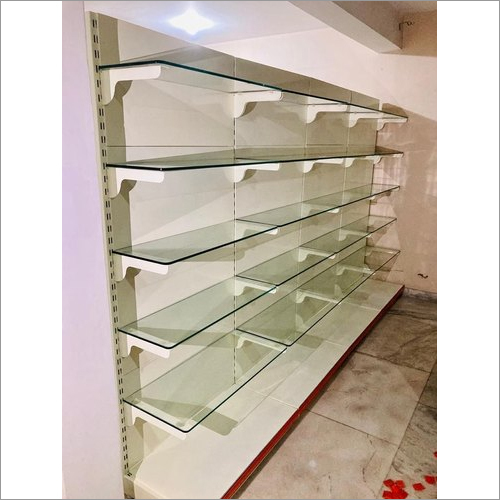 Adjustable Glass Shelves Display Rack